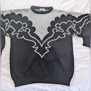 Messages Shimmery Silver Vintage Sweater